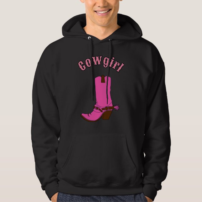 Cute pink cowgirl boot hoodie (Vorderseite)