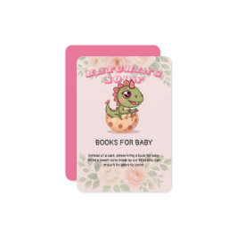 Cute Pink Dino Hatching Soon Begleitkarte
