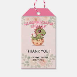 Cute Pink Dino Hatching Soon Geschenkanhänger