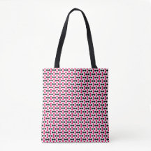 cute pink dumbbell tote bag unisex