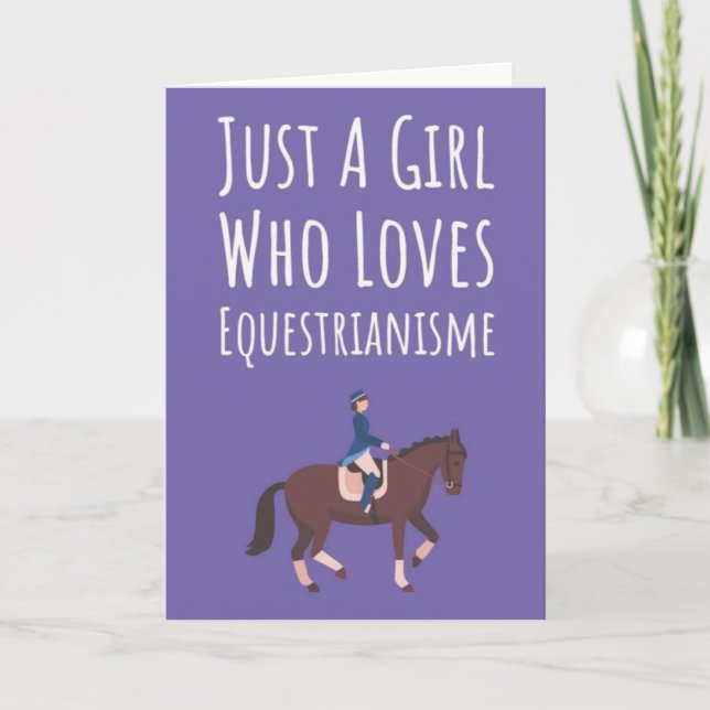 Cute Pink Equestrian Cards For Baby Girls Kids  Karte (Vorderseite)