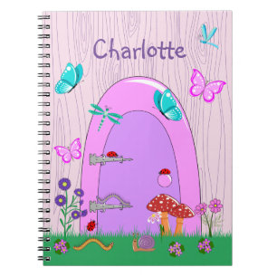 Cute Pink Fairy Door Notizblock