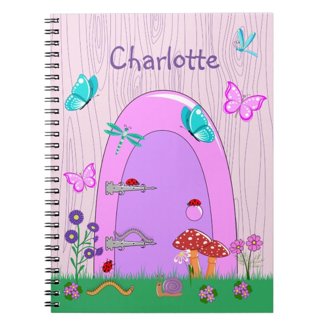 Cute Pink Fairy Door Notizblock (Vorderseite)