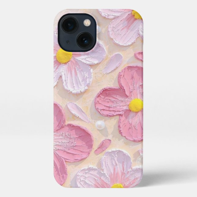 Cute Pink Floral Aesthetic Phone Case 🌸✨ iPhone Hülle (Rückseite)