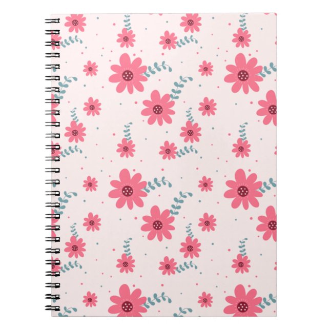 Cute Pink Floral Pattern | Daisy Flower Aesthetic  Notizblock (Vorderseite)