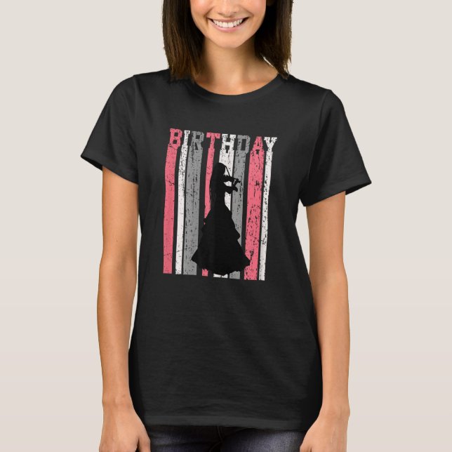 Cute Pink Girls Violin Violinist Plays Musical Ins T-Shirt (Vorderseite)
