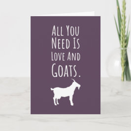 Cute Pink Goat Cards Farm Animal Farmer Karte