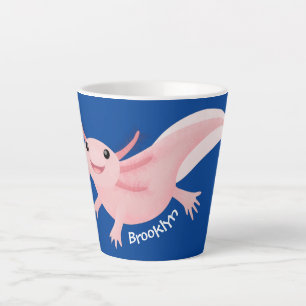 Cute pink happy axolotl milchtasse