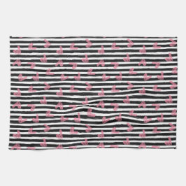 Cute Pink Heart Geschirrtuch