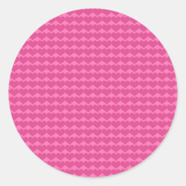 Cute Pink Heart Runder Aufkleber
