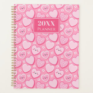 Cute Pink Hearts 20XX Spiral Planer