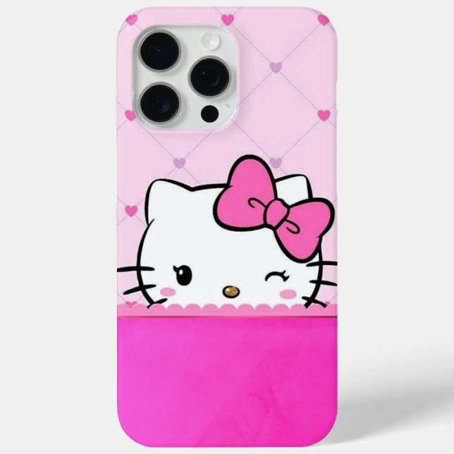 Cute Pink Kitty Cell Phone Case (Rückseite)