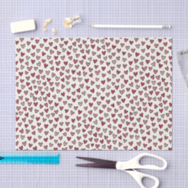 Cute Pink Little Hearts Tissue Paper Seidenpapier