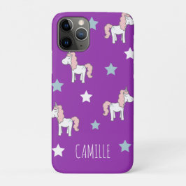 Cute Pink Magical Unicorn Girls Purple Case-Mate iPhone Hülle