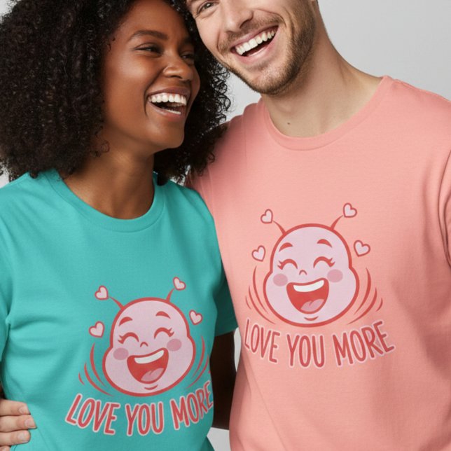 Cute Pink Monster Love You More Art T-Shirt (Von Creator hochgeladen)
