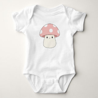 Cute Pink Mushroom Baby Bodysuit – Kawaii Toadstoo Strampler