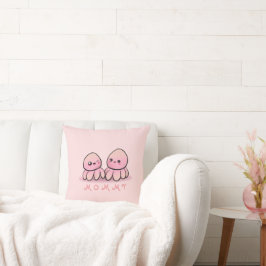 cute pink octopus mother  kissen