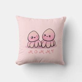 cute pink octopus mother  kissen