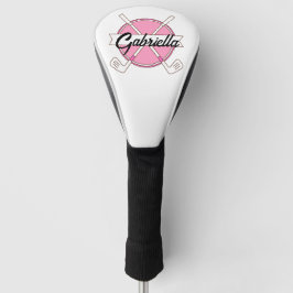 Cute Pink Personalized Golf Clubs Monogram  Golf Headcover