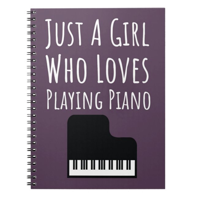 Cute Pink Piano Player Gifts For Baby Girl Pianist Notizblock (Vorderseite)