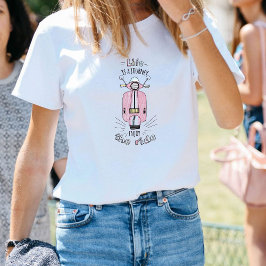 Cute Pink Scooter Enjoy the Ride Inspirational  T-Shirt