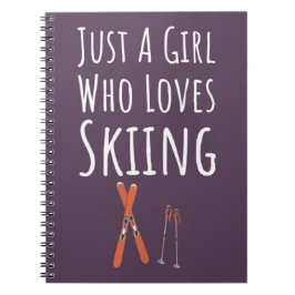 Cute Pink Ski Gifts For Baby Girls Kids Skier Notizblock