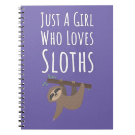 Cute Pink Sloth Gifts For Baby Girls Kids Lover Notizblock