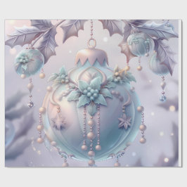 Cute Pink Snow Winter Birthday Geschenkpapier