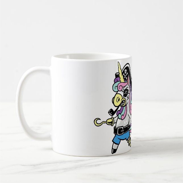 Cute Pirate Captain Unicorn Gift For Lover Magical Kaffeetasse (Links)