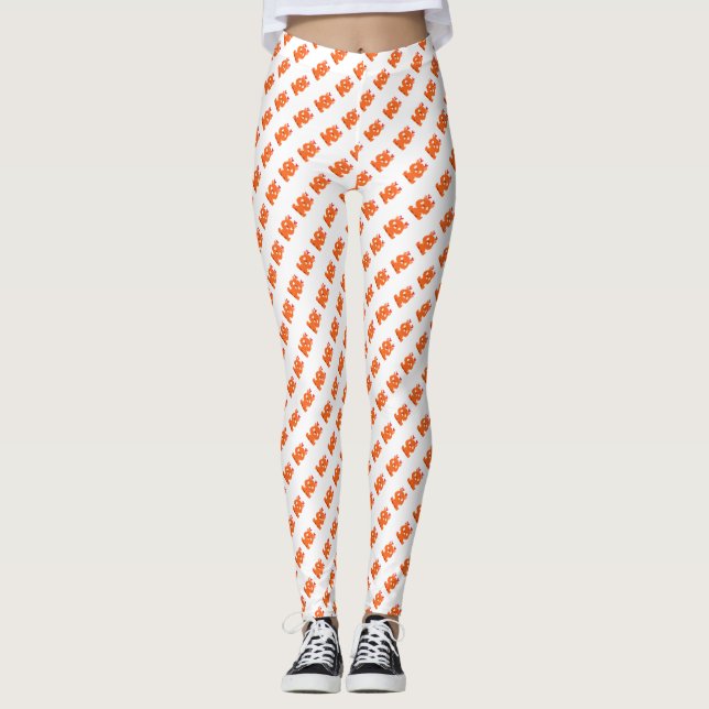 Cute pixeled deer baby playing cards drawstring ba leggings (Vorderseite)