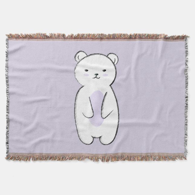 Cute Polar Bear Decke (Vorderseite)
