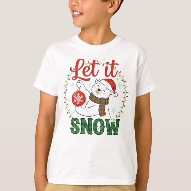 Cute Polar Bear Holiday T-Shirt (Vorderseite)