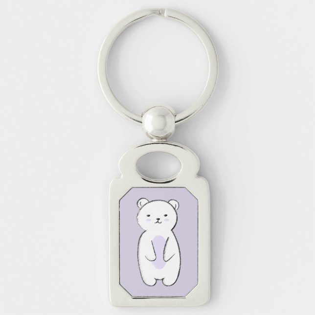Cute Polar Bear Schlüsselanhänger (Vorderseite)