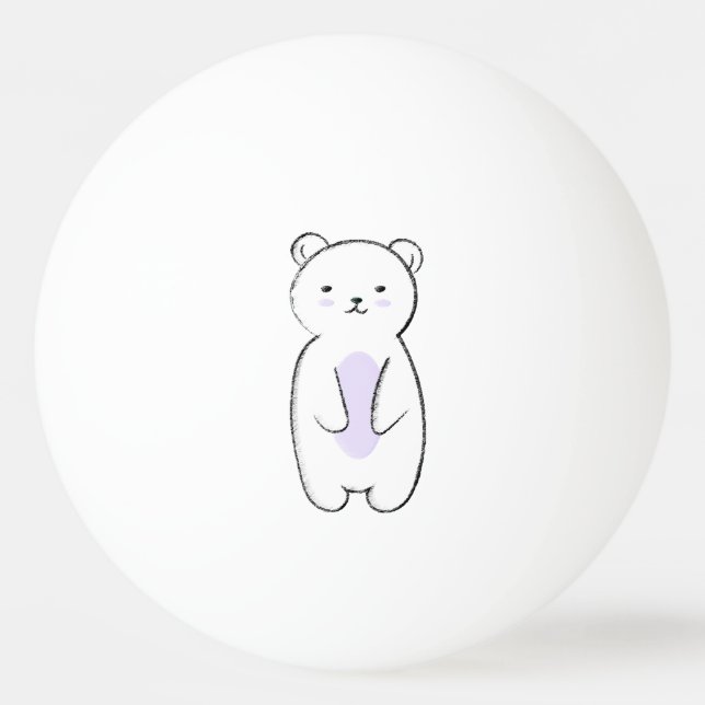 Cute Polar Bear Tischtennisball (Vorderseite)