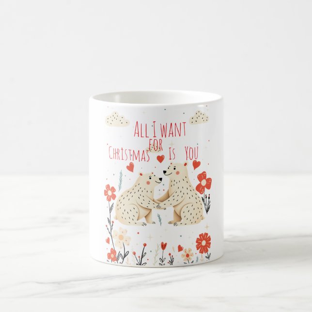 Cute Polar Bears Christmas Mug Kaffeetasse (Mittel)