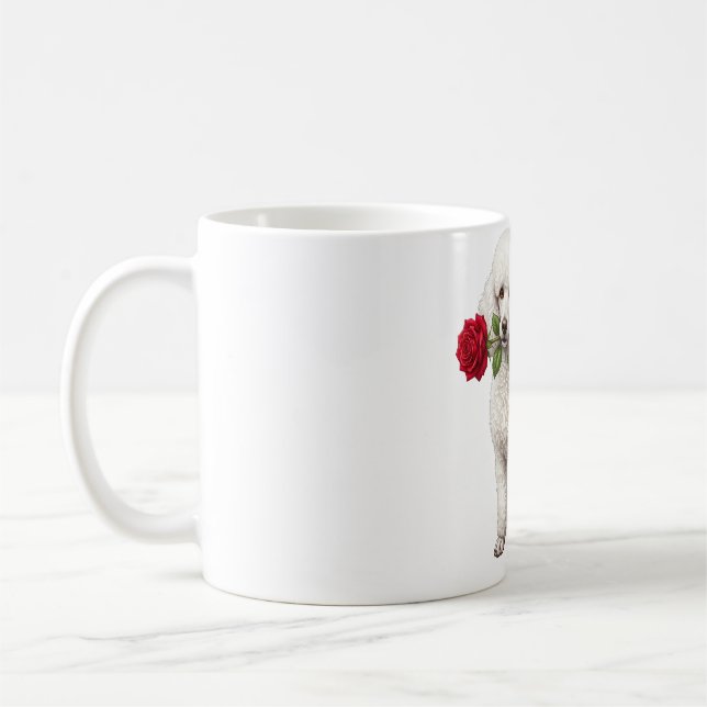 ‏Cute Poodle Dog Kaffeetasse (Links)