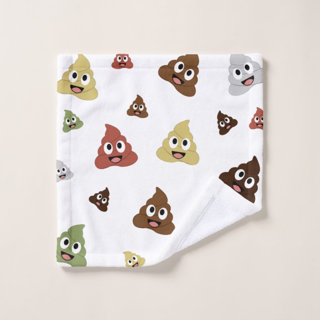 Cute Poop emoji funny gift ideas Waschlappen (Waschlappen)
