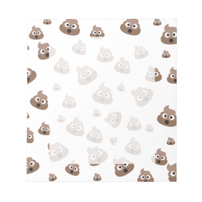 Cute Poop Emoji Pattern Notizblock (Vorderseite)