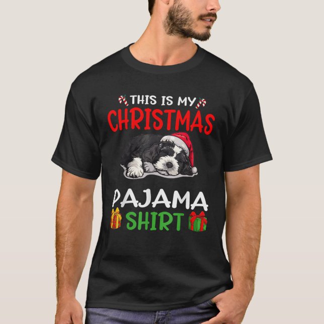 Cute Portuguese Water Dog Dog This is my Christmas T-Shirt (Vorderseite)