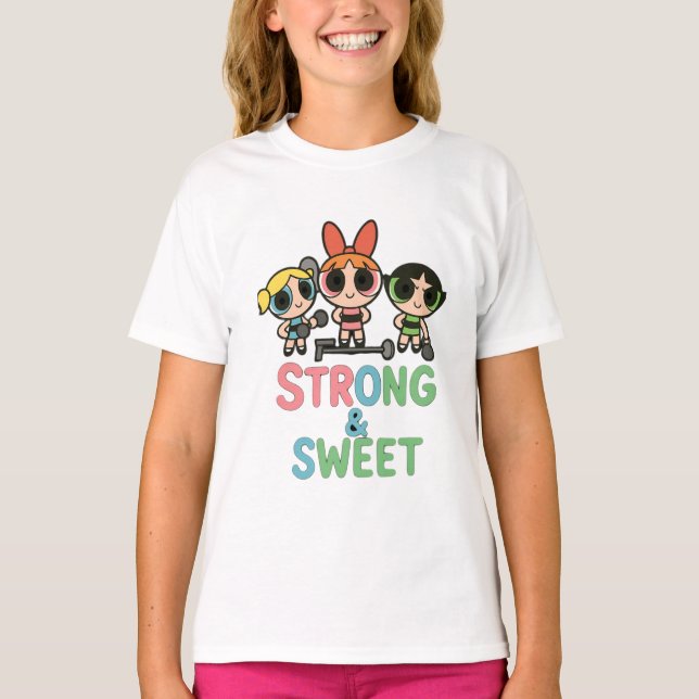 Cute Powerpuff Girls Trio – Sweet & Strong Cartoon T-Shirt (Vorderseite)