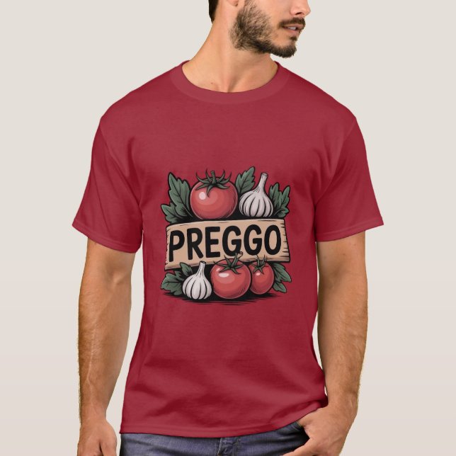 Cute Pregnancy Announcement Preggo Costume  T-Shirt (Vorderseite)