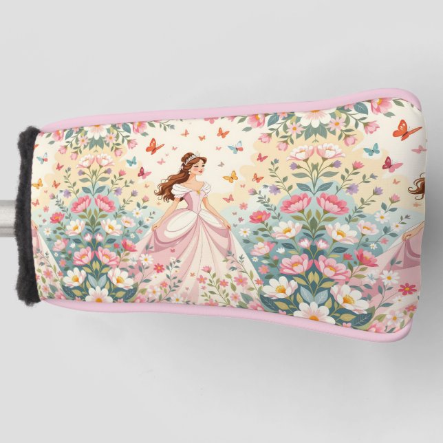 Cute princess with butterflies golf headcover (Vorderseite)
