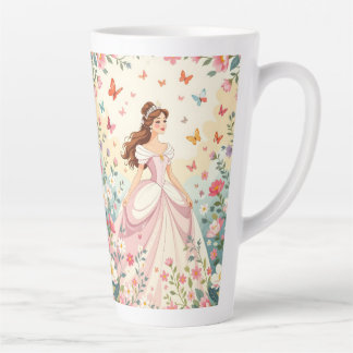 Cute princess with butterflies milchtasse