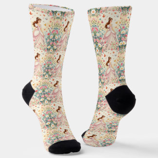 Cute princess with butterflies socken