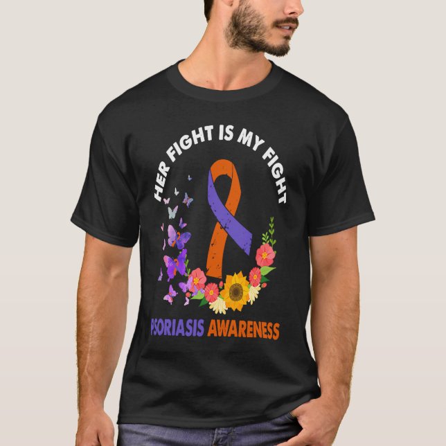 Cute Psoriasis Awareness Orange Ribbon Costume Men T-Shirt (Vorderseite)