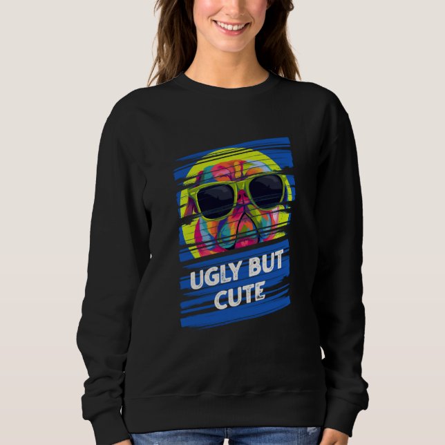 Cute Pug Animal Pun Dutch Bulldog Animal Meme Sweatshirt (Vorderseite)