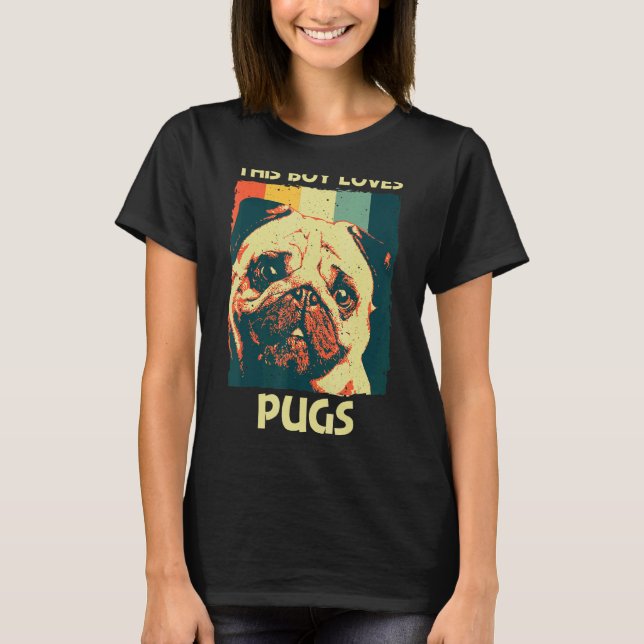 Cute Pug For Boys Kids Pet Dog Puppy Breed Pug T-Shirt (Vorderseite)