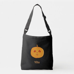 Cute Pumpkin Face Tragetaschen Mit Langen Trägern