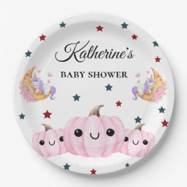 Cute Pumpkin Is On The Way | Halloween Baby Shower Pappteller