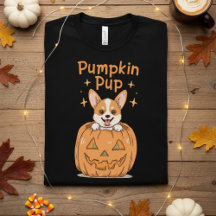 Cute Pumpkin Pup Halloween Corgi T-Shirt